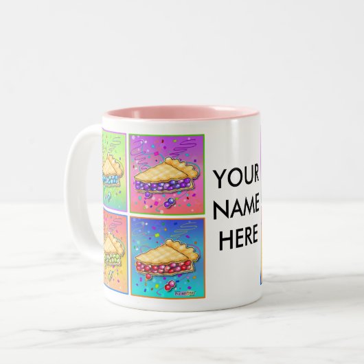 Tassen - Pop-Kunst-Stück der Torte (Vorderseite Links)