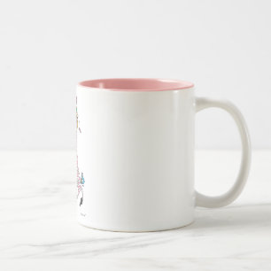 Tassen, rosa Giraffe Zweifarbige Tasse