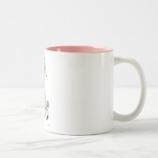 Tassen, rosa Giraffe Zweifarbige Tasse