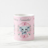 Tassen-Skript zum Geburtstag rosa Elefant Kaffeetasse (Mittel)