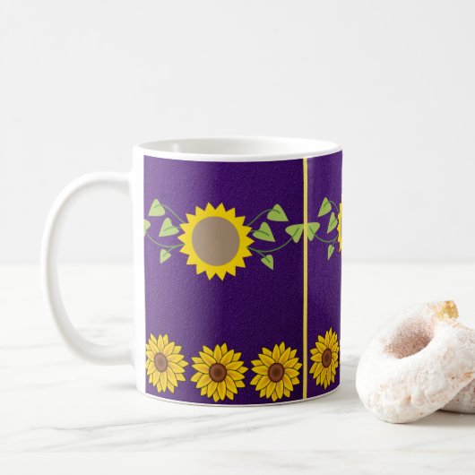 Tassen Sonnenblumen (Mit Donut)