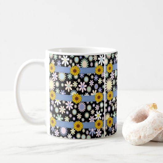 Tassen Sonnenblumen (Mit Donut)
