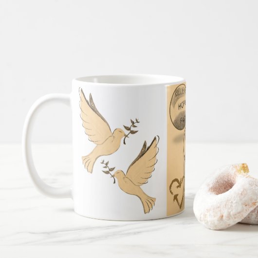 Tassen Tauben (Mit Donut)