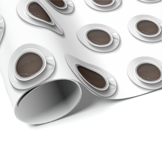 Tassen von Kaffeepapier Geschenkpapier (Rolleneckpunkt)