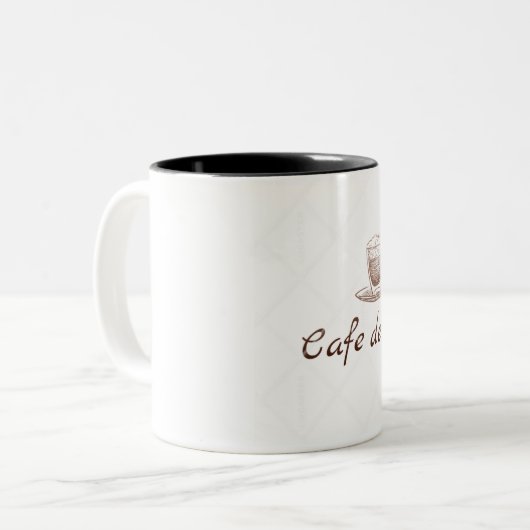 Tassen-Weiß Zweifarbige Tasse (Vorderseite Links)