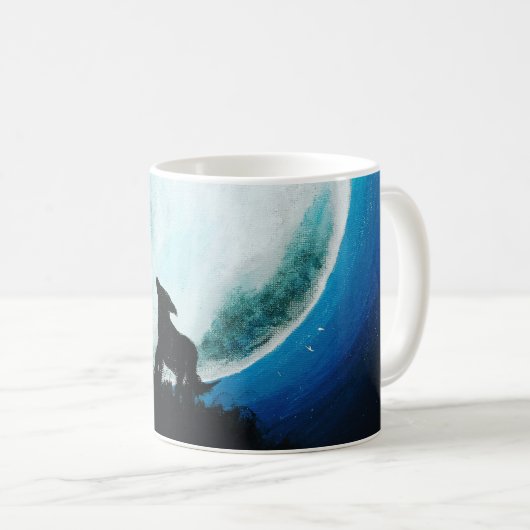 Tassen-Wolf-Mond Kaffeetasse (VorderseiteRechts)