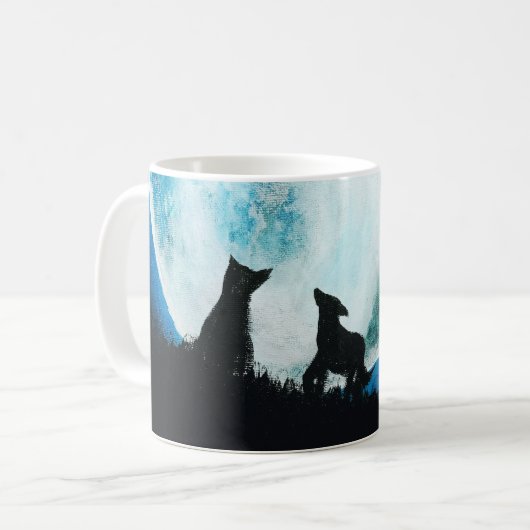 Tassen-Wolf-Mond Kaffeetasse (Vorderseite Links)
