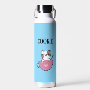 Tassencatze personalisiert trinkflasche