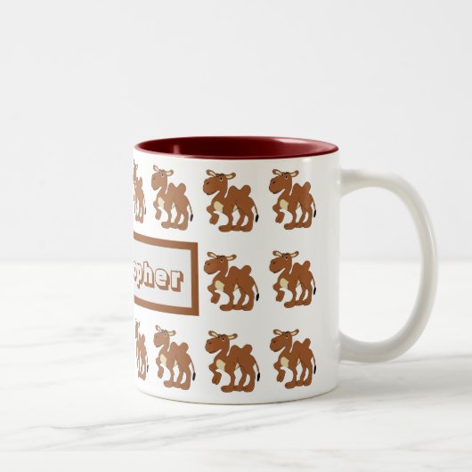 Tassendesign Bactrian Kamel Zweifarbige Tasse (Rechts)