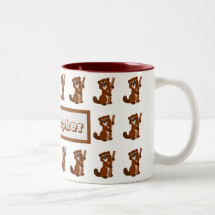 Tassendesign mit Biber Zweifarbige Tasse