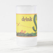 Tassenfünfziger jahre Retro Werbungs-Ski-Soda Mattglas Bierglas (Mittel)