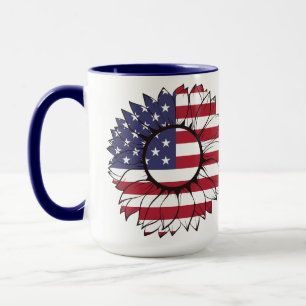 Tassenkasten mit USA kennzeichnen Sonnenblume, 4. Tasse