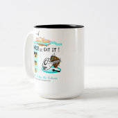 Tassenschale des Klippenbarschfischenfischers Zweifarbige Tasse (Vorderseite Links)