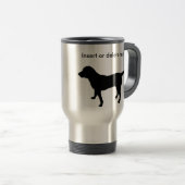 Tassenschwarz-Labrador-Silhouette des Reisenden Reisebecher (VorderseiteRechts)