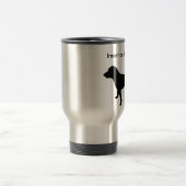 Tassenschwarz-Labrador-Silhouette des Reisenden Reisebecher (Mittel)