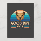 Tassie Tiger Thylacine Tasmanian Wolf Retro Postkarte (Vorderseite)