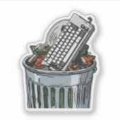 Tastatur auf Abfallbehälter Aufkleber (Vorderseite)