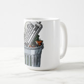 Tastatur auf Abfallbehälter Kaffeetasse (VorderseiteRechts)