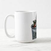 Tastatur auf Abfallbehälter Kaffeetasse (Links)