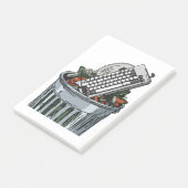 Tastatur auf Abfallbehälter Post-it Klebezettel (angewinkelt)