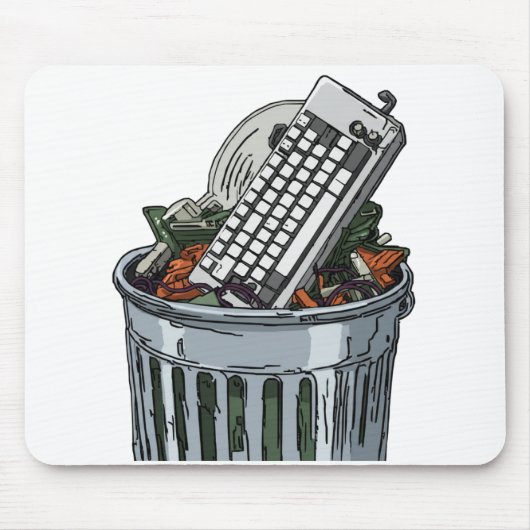 Tastatur auf Mülltonne Mousepad (Vorne)