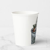 Tastatur auf Mülltonne Pappbecher (Rechts)