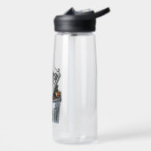 Tastatur auf Mülltonne Trinkflasche (Links)