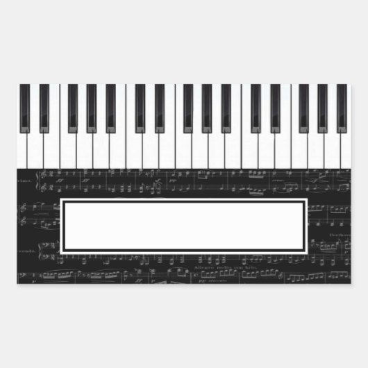 Tastatur-Aufkleber Rechteckiger Aufkleber (Vorderseite)