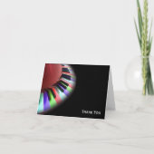 Tastatur-Chaos hell auf Schwarzem Dankeskarte (Vorderseite)