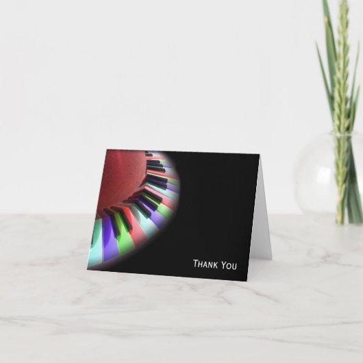 Tastatur-Chaos hell auf Schwarzem Dankeskarte (Vorderseite)