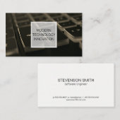 Tastatur | Coder | Programmierer Visitenkarte (Vorne/Hinten)