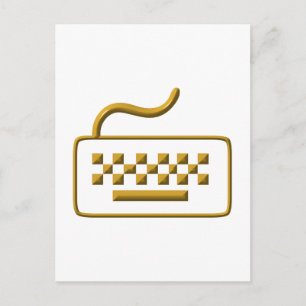 Tastatur des Computers Postkarte