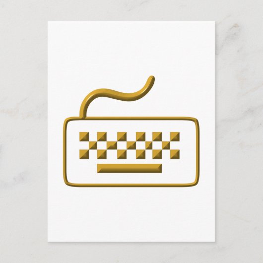 Tastatur des Computers Postkarte (Vorderseite)