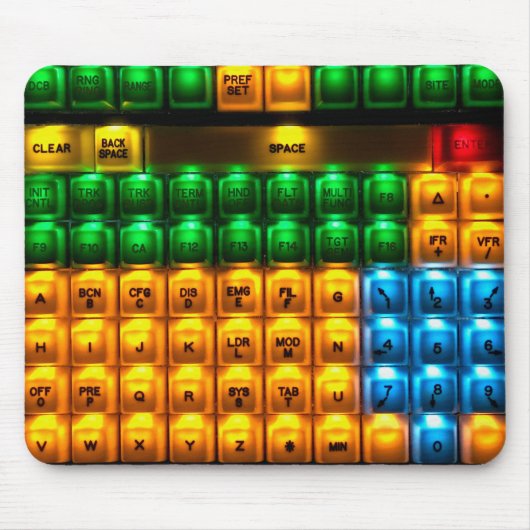 Tastatur für die Kontrolle des Luftverkehrs - Maus Mousepad (Vorne)