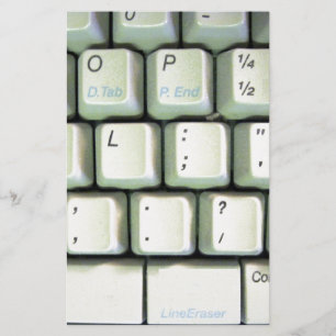 Tastatur für Schreibmaschine Briefpapier