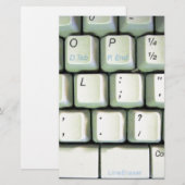 Tastatur für Schreibmaschine Briefpapier (Vorne/Hinten)