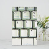 Tastatur für Schreibmaschine Briefpapier (Stehend Vorderseite)