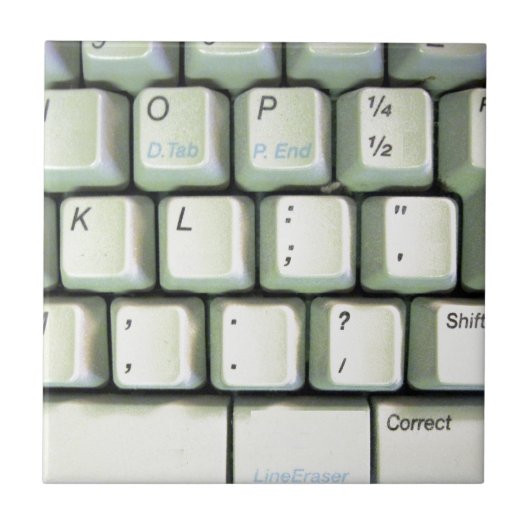 Tastatur für Schreibmaschine Fliese (Vorderseite)