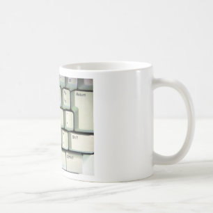 Tastatur für Schreibmaschine Kaffeetasse