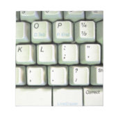 Tastatur für Schreibmaschine Notizblock (Vorderseite)