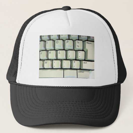 Tastatur für Schreibmaschine Truckerkappe (Vorderseite)