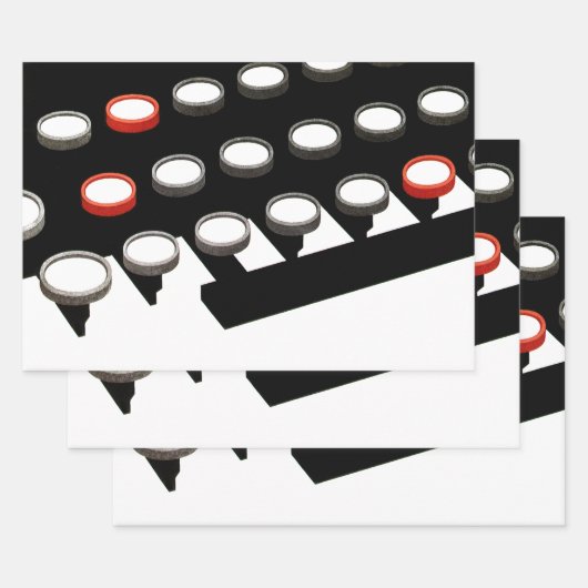 Tastatur für Vintage Schreibmaschinen Geschenkpapier Set (Set)