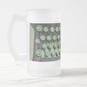 Tastatur für Vintage Schreibmaschinen Mattglas Bierglas