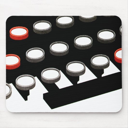 Tastatur für Vintage Schreibmaschinen Mousepad (Vorne)