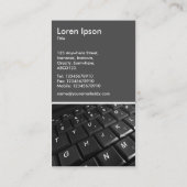 Tastatur - Grau 70pc Visitenkarte (Rückseite)