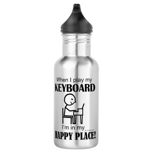 Tastatur-Happy Place Edelstahlflasche (Rechts)