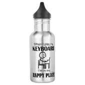 Tastatur-Happy Place Edelstahlflasche (Links)