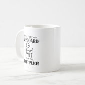 Tastatur-Happy Place Kaffeetasse (Vorderseite Links)