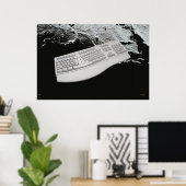 Tastatur in Weltraumplakat Poster (Heimbüro)