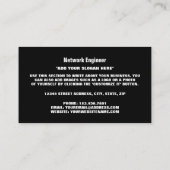 Tastatur, Informationstechnologie, Computer Visitenkarte (Rückseite)